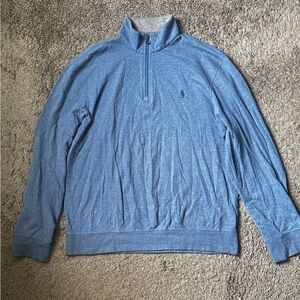 Men's Blue Half-Zip Sweater